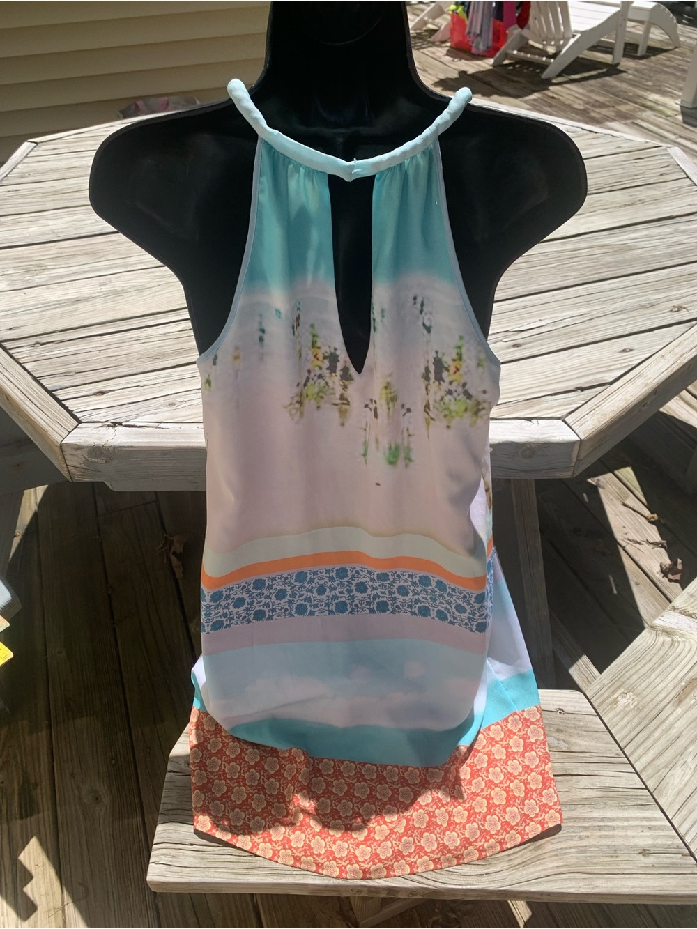 Anthropologie Dream Daily Rozae Nichols Inkjet Beach Scene Dress Xs View 6